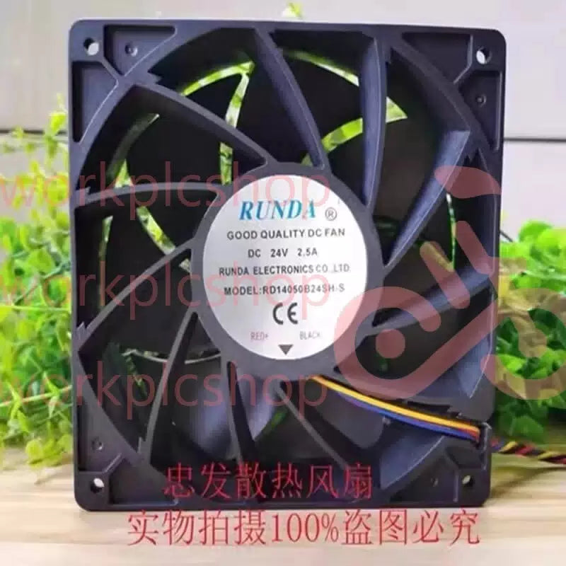RUNDA RD14050B24SH-S DC24V 2.5A 14CM 4-Wire Inverter Cooling Fan [1]