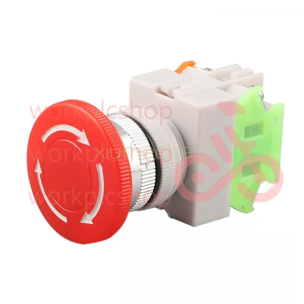 Red Mushroom Cap 1NO 1NC DPST AC 660V&10A Emergency Stop Push Button Switch M8 [4]
