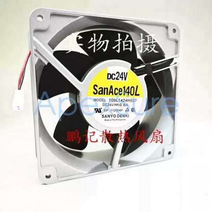 SANYO 109L1424H507 DC 24V 0.6A 140×50 mm Aluminum Frame Inverter Fan [1]