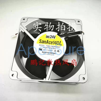 SANYO 109L1424H507 DC 24V 0.6A 140×50 mm Aluminum Frame Inverter Fan [3]