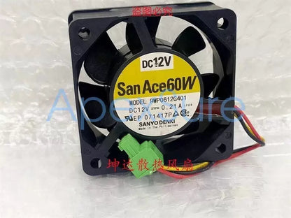 SANYO 9WP0612G401 6025 DC12V 0.21A 6CM 3-Pin Waterproof Cooling Fan [1]