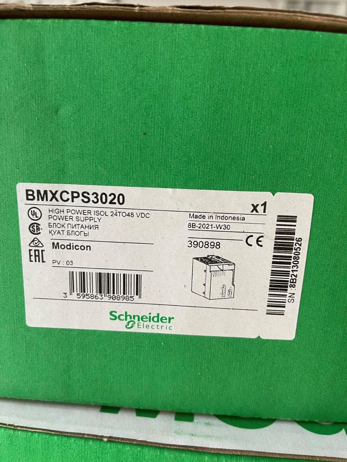 SCHNEIDER ELECTRIC BMXCPS3020 M340 24V DC Power Supply - SCHNEIDER ELECTRIC [1]