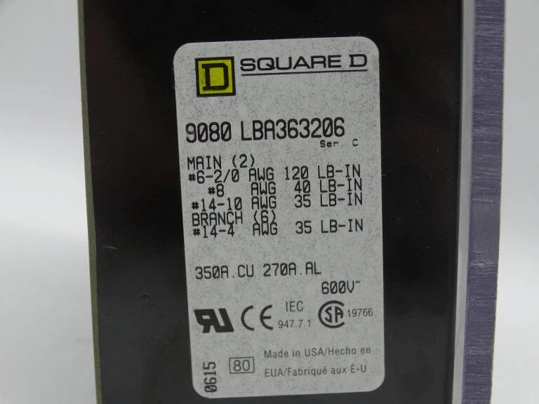 SCHNEIDER ELECTRIC Power Distribution Block, 9080 LBA363206, High-Performance Power Management Solution for Industrial Applications - SCHNEIDER ELECTRIC [3]