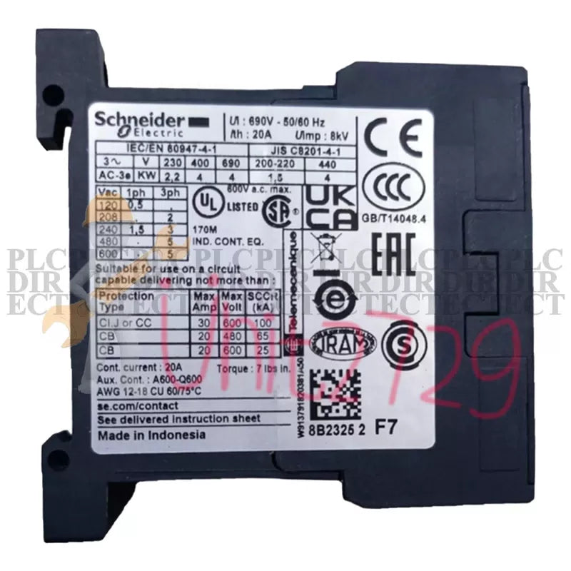 SCHNEIDER LC1K0901F7 Contactor 110VAC #un [3]