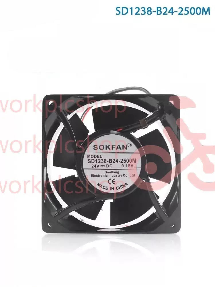 SOKFAN SD1238-B24-2500M 12038 DC24V 0.15A 2-wire Aluminum Frame Cooling Fan [1]