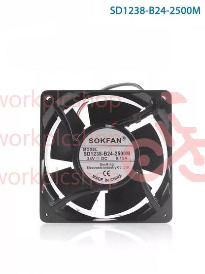 SOKFAN SD1238-B24-2500M 12038 DC24V 0.15A 2-wire Aluminum Frame Cooling Fan [1]