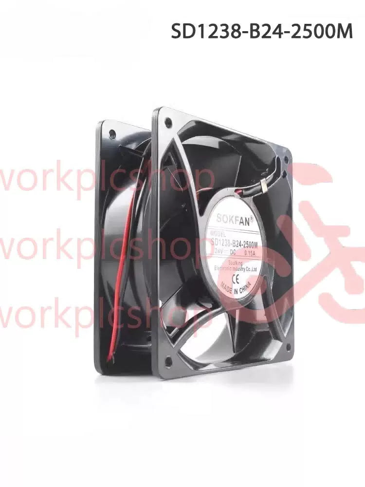 SOKFAN SD1238-B24-2500M 12038 DC24V 0.15A 2-wire Aluminum Frame Cooling Fan [2]