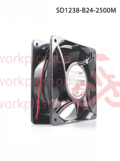 SOKFAN SD1238-B24-2500M 12038 DC24V 0.15A 2-wire Aluminum Frame Cooling Fan [2]