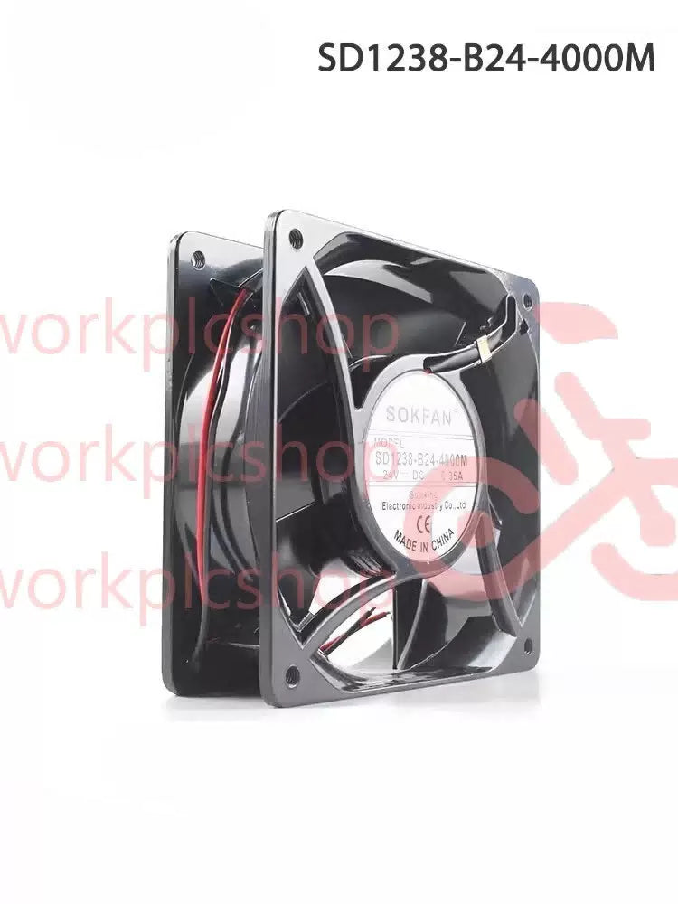 SOKFAN SD1238-B24-4000M DC24V 0.35A 120*120*38MM 2-Wire Axial Cooling Fan [2]
