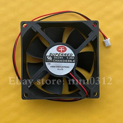 SUPERRED CHA8024EBN-K DC24V 0.30A 8CM 2-Wire Inverter Cooling Fan - SUPERRED [1]