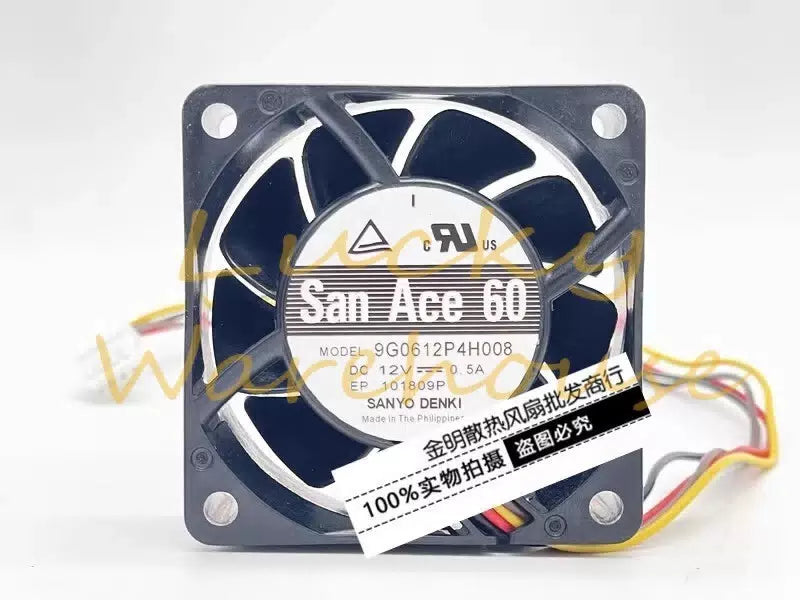 Sanyo 9G0612P4H008 DC12V 0.50A 6CM 4-Pin Cooling Fan [1]