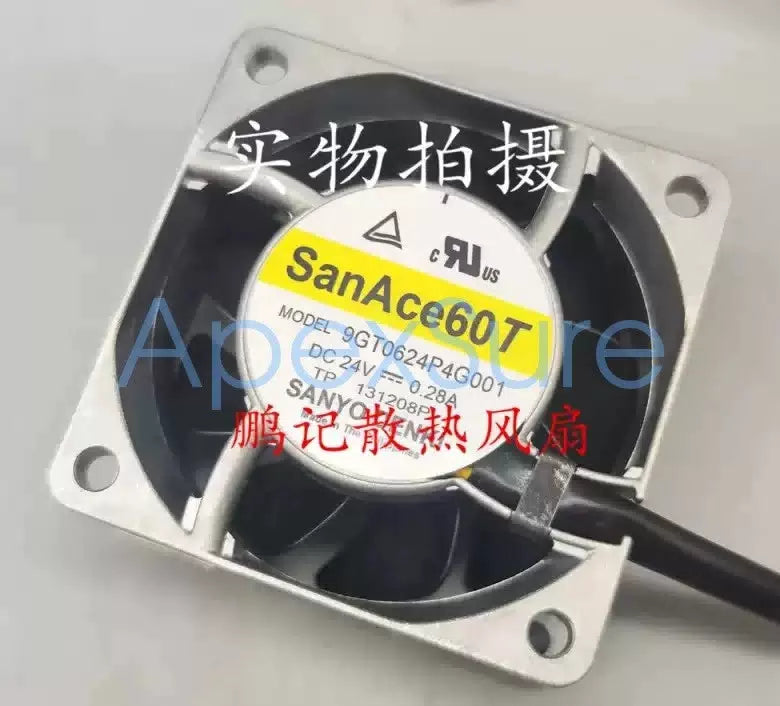 Sanyo 9GT0624P4G001 DC 24V 0.28A 60×25mm 4-wire cooling fan [1]