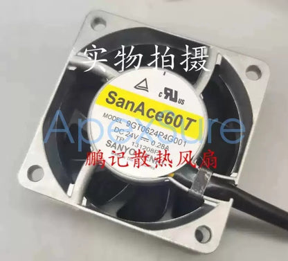 Sanyo 9GT0624P4G001 DC 24V 0.28A 60×25mm 4-wire cooling fan [1]