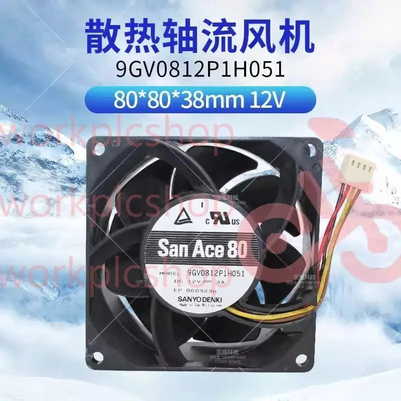 Sanyo 9GV0812P1H051 8038 D12V 3.0A 8CM 4-Wire Speed Control Cooling Fan [1]