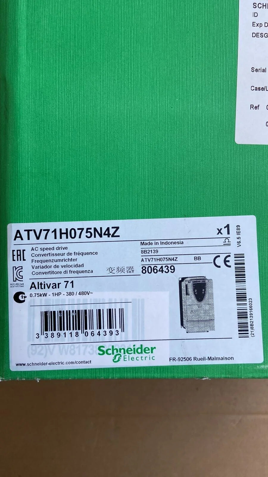 Schneider Electric Altivar71 0.75kW NEW SHIP - SCHNEIDER ELECTRIC [1]