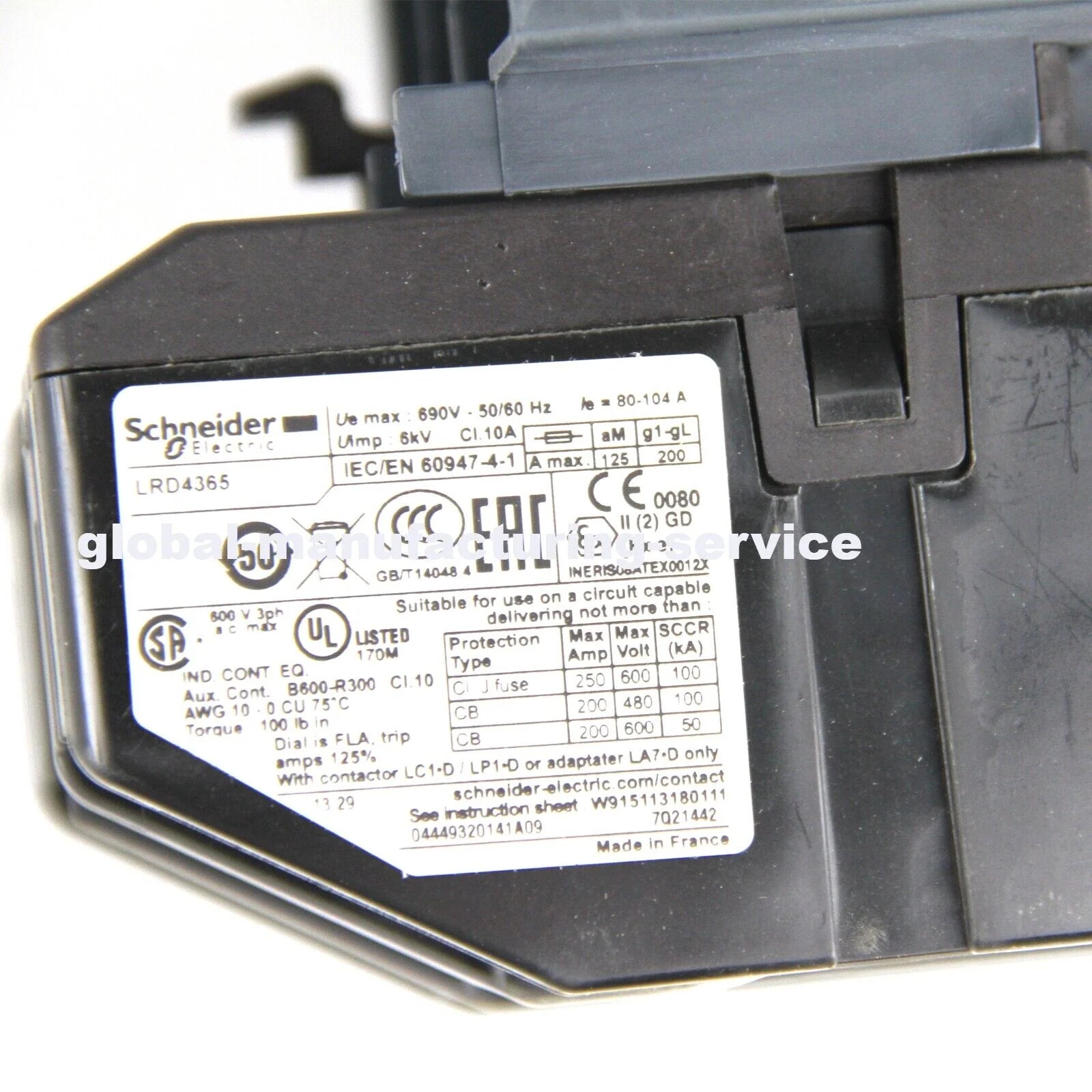 Schneider Electric Thermal Overload Relay LRD4365 80-104A: High-Performance Overload Protection - SCHNEIDER ELECTRIC [2]