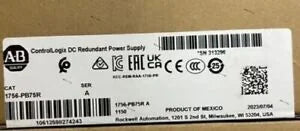 Sealed Allen Bradley 1756-PB75R Redundant DC Power Supply, 24V-208V, 750W, DC-AC, Industrial grade - ALLEN BRADLEY [1]