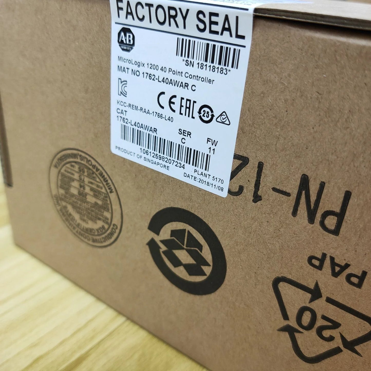 Sealed Allen Bradley 1762-L40AWAR Ser C MicroLogix 1200 Controller - SEALED ALLEN BRADLEY [4]
