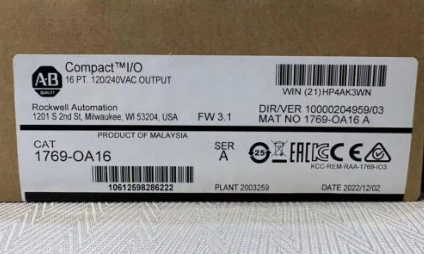 Sealed Allen-Bradley 1769-OA16 Module - Compact Logix 16 Pt 240VAC - ALLEN-BRADLEY [1]