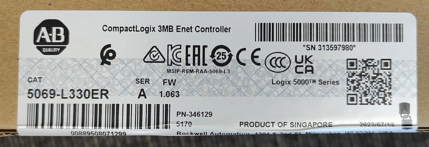 Sealed Allen Bradley 5069-L330ER Controller - ALLEN BRADLEY [3]