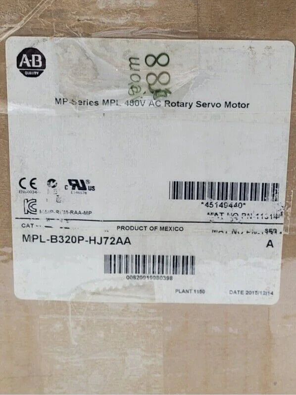 Sealed Allen Bradley Rotary Servo Motor MPL-B320P-HJ72AA - ALLEN BRADLEY [2]