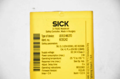 Sick Security Control Flexi Classic Main Module UE410-MU3T0 SHIP - SICK [2]