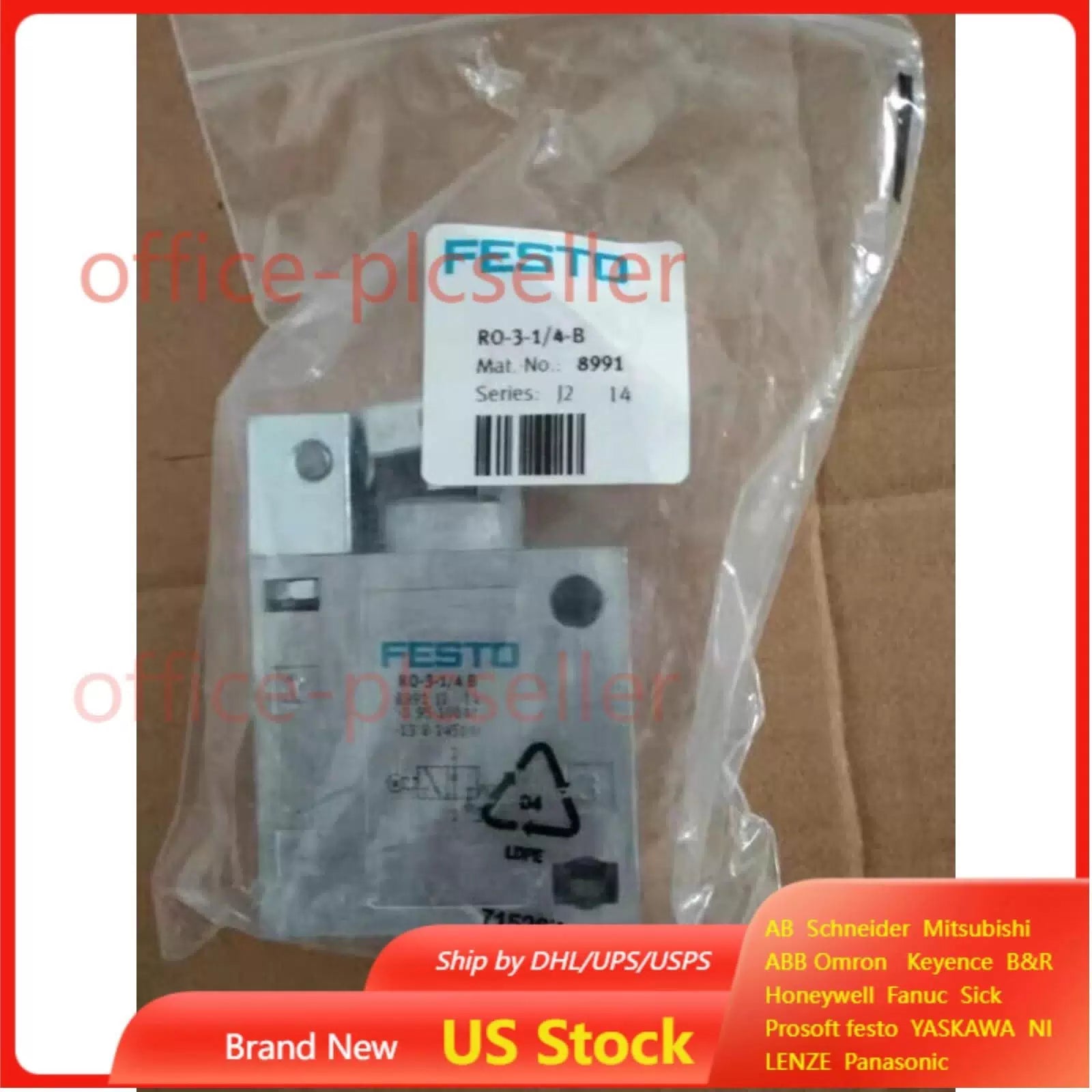 US FREE TAX Festo RO-3-1/4-B 8991 Roller lever valve #I [1]