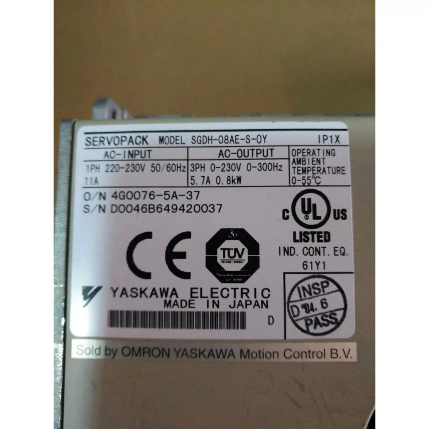 US FREE TAX Yaskawa SGDH-08AE-S-OY AC Servo Drive SGDH08AESOY #u [3]