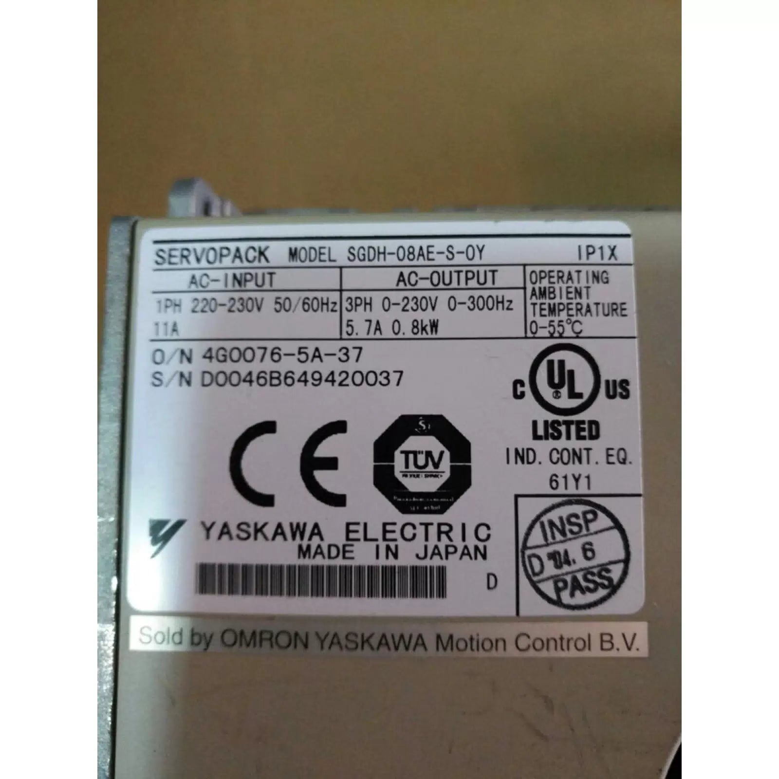 US FREE TAX Yaskawa SGDH-08AE-S-OY AC Servo Drive SGDH08AESOY #u [3]