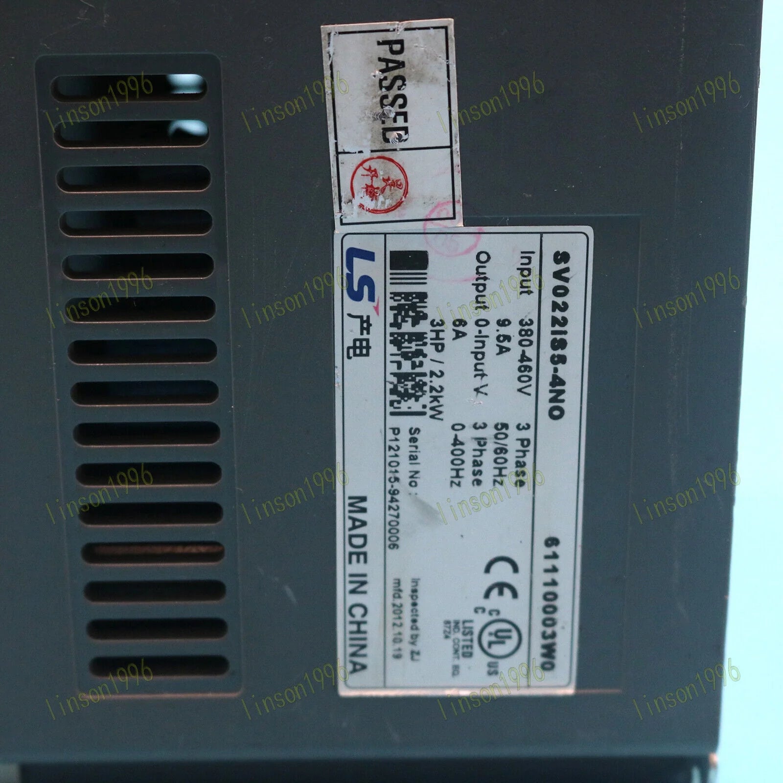 Used LG/LS Inverter SV022iS5-4N0 380V 2.2KW Inverter - LG/LS [1]