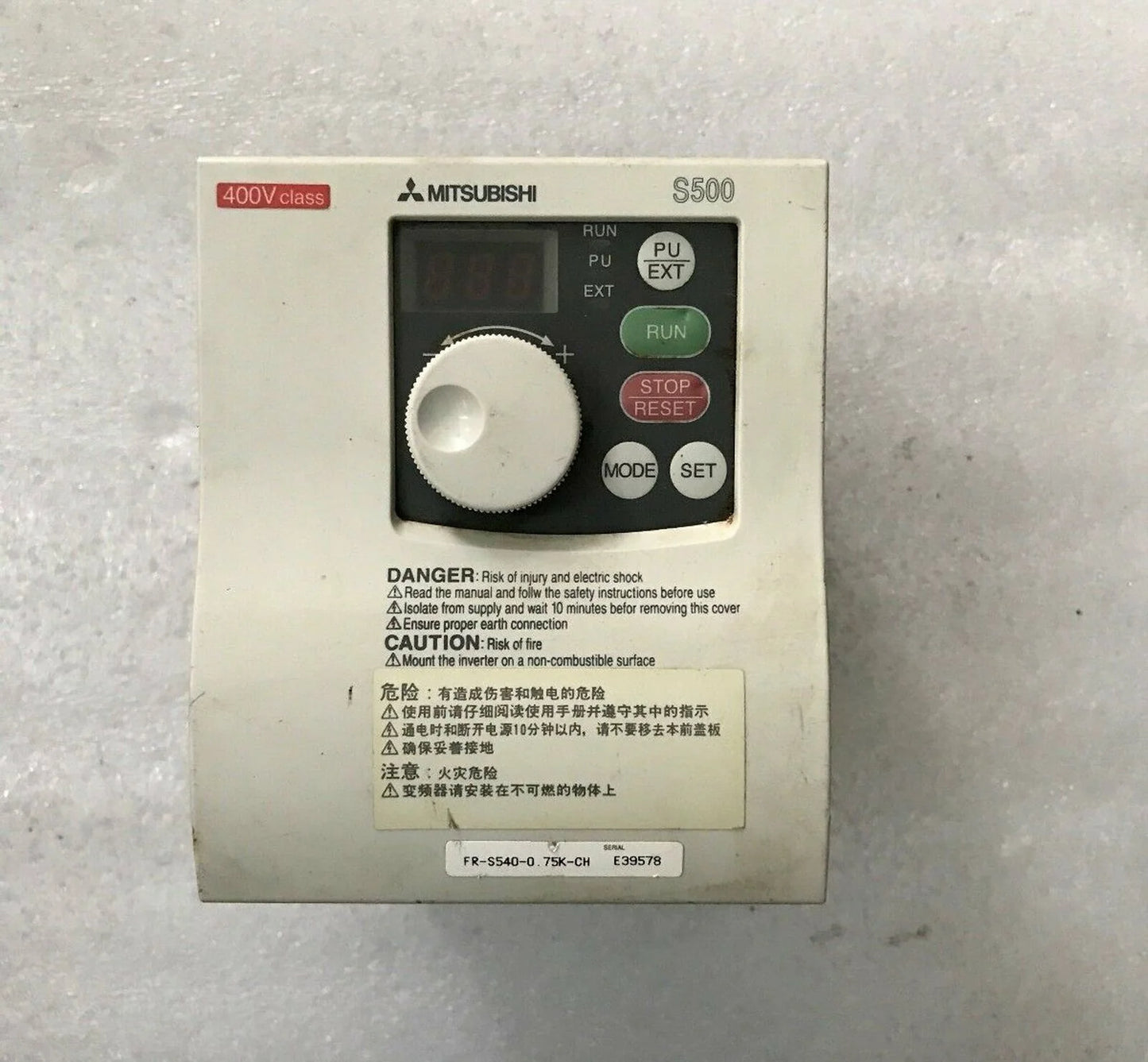 Used Mitsubishi FR-S540-0.75K-CH Inverter S500 0.75KW 380V Tested - MITSUBISHI [2]