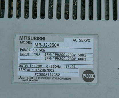 Used ONE Mitsubishi Servo Drives MR-J2-350A – Fully Tested - MITSUBISHI [3]