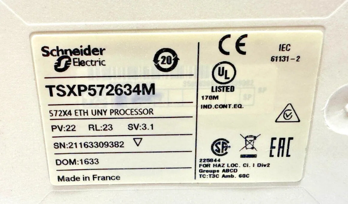 Used Schneider Electric TSXP572634M Unity Processor - SCHNEIDER ELECTRIC [2]