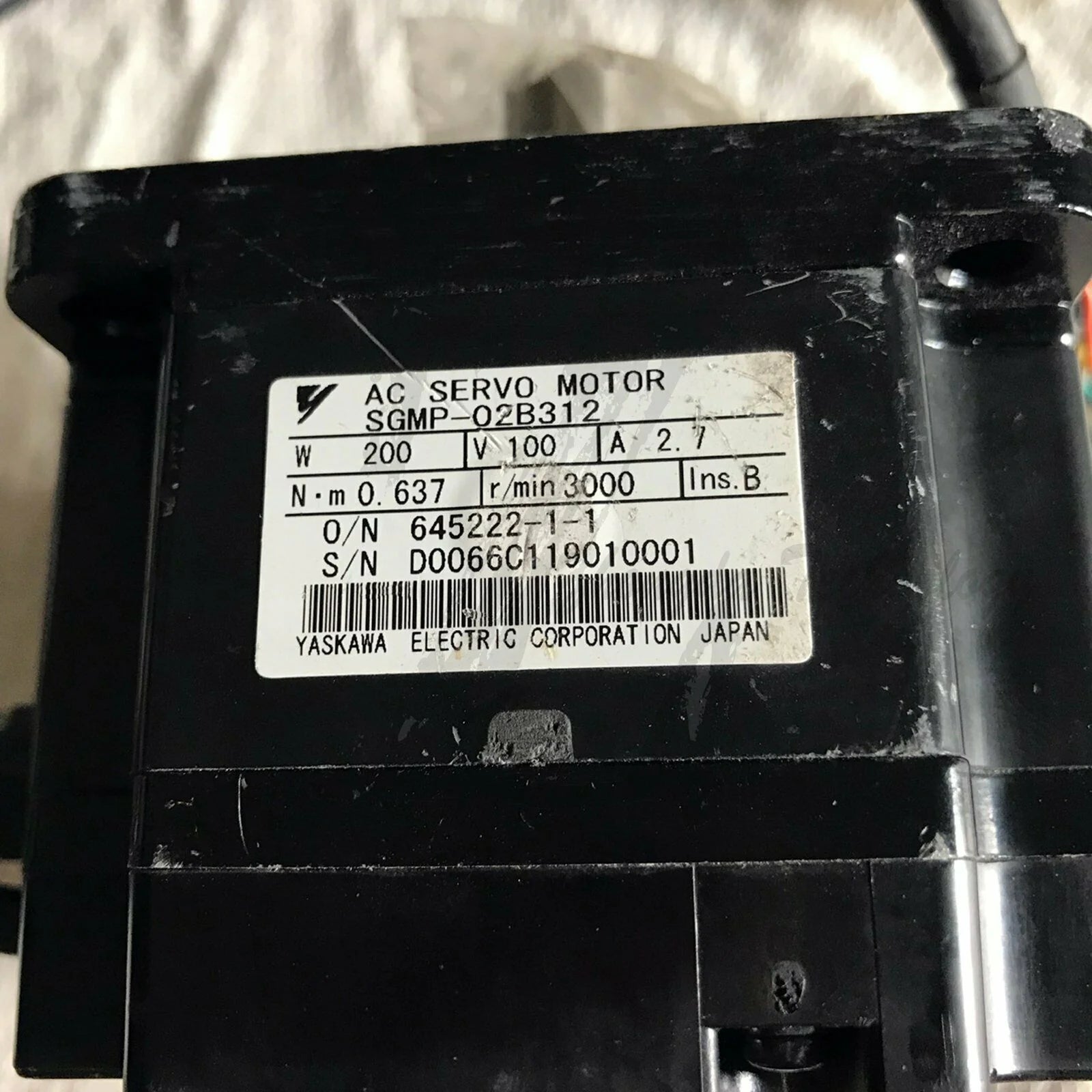 Used Yaskawa 200W AC Servo Motor SGMP-02B312 good test - YASKAWA [2]