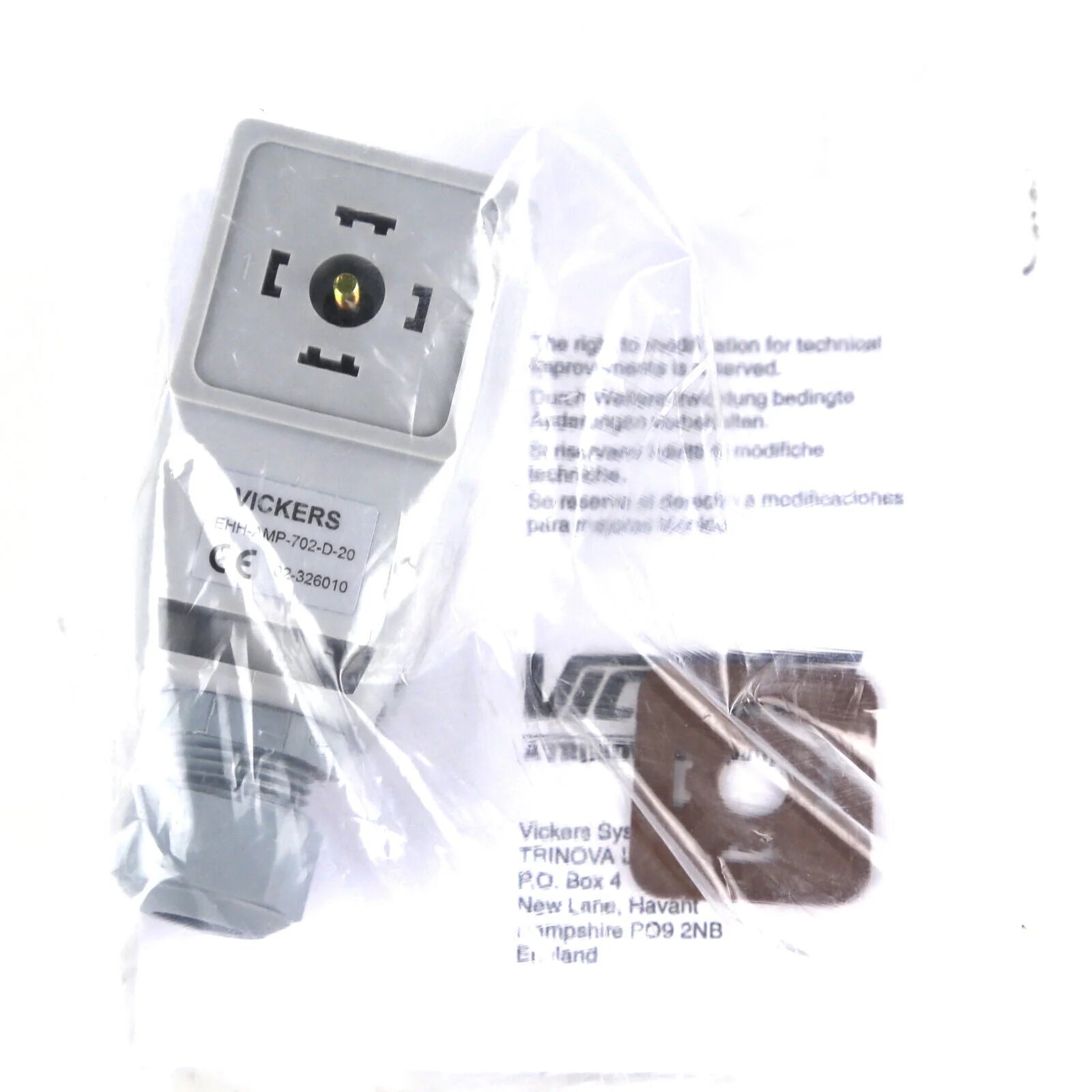 Vickers EHH-AMP-702-D-20 Plug Amplifier - High-Quality Signal Amplification for Multi-Device Connectivity - VICKERS [2]