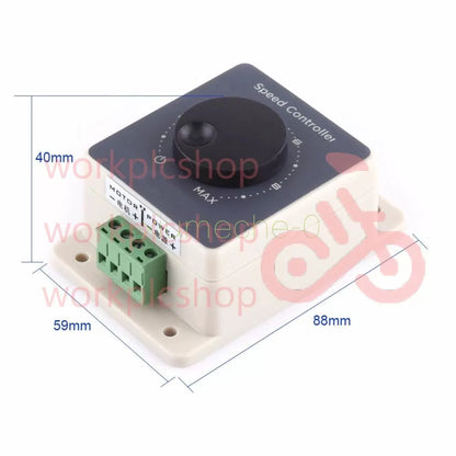 Waterproof DC 10-60V 20A Motor PWM Speed Controller Pulse Width Modulator [6]