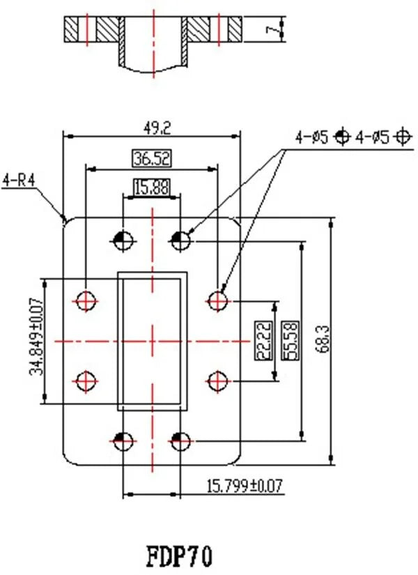 YERKON 5.38-8.17GHz BJ70 Waveguide Coaxial Converter - YERKON [5]