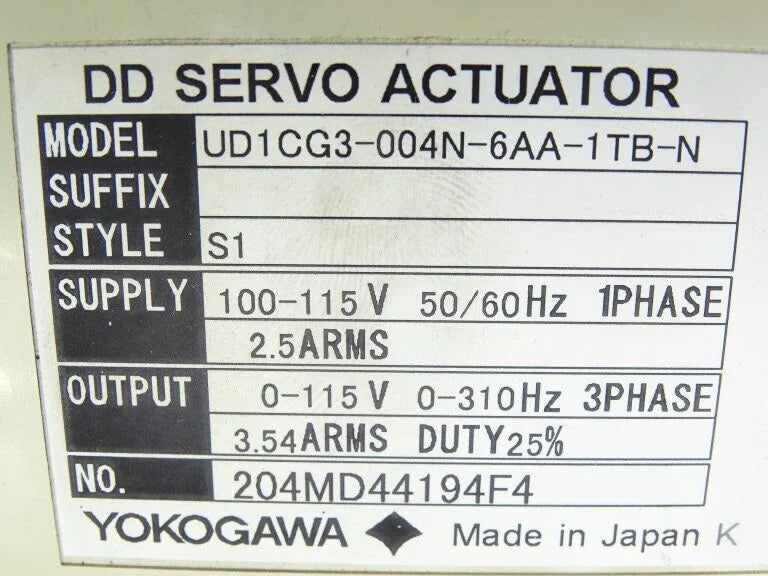 YOKOGAWA UD1CG3 SERVO DRIVE - YOKOGAWA [3]