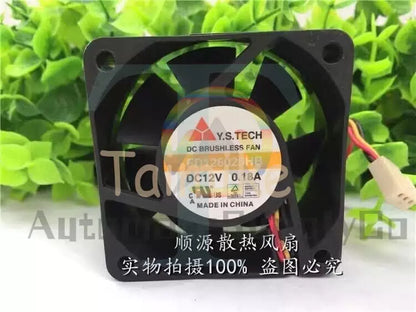 Y.S.TECH FD126025HB 6025 DC12V 0.18A 3-pin silent cooling fan [1]