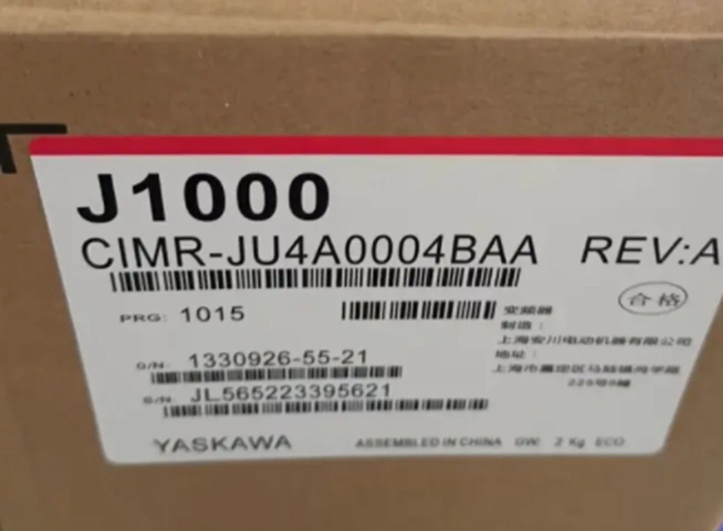 Yaskawa CIMR-JU4A0004BAA Frequency Drive - YASKAWA [1]