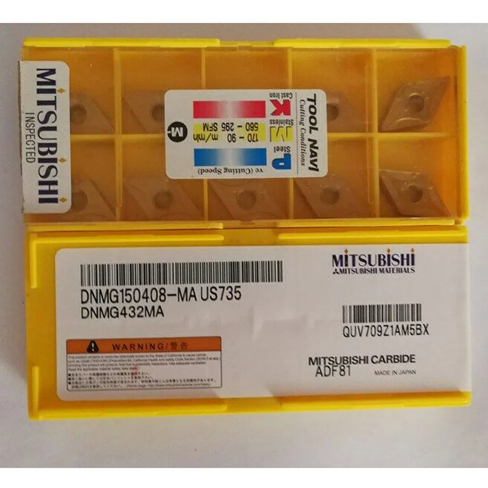 new 10pcs/box Mitsubishi DNMG150408-MA US735 DNMG432MA Carbide Inserts - MITSUBISHI [1]