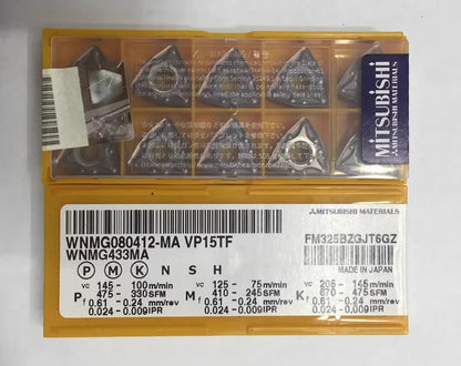 new 10pcs/box Mitsubishi WNMG080412-MA VP15TF Carbide Inserts - MITSUBISHI [1]
