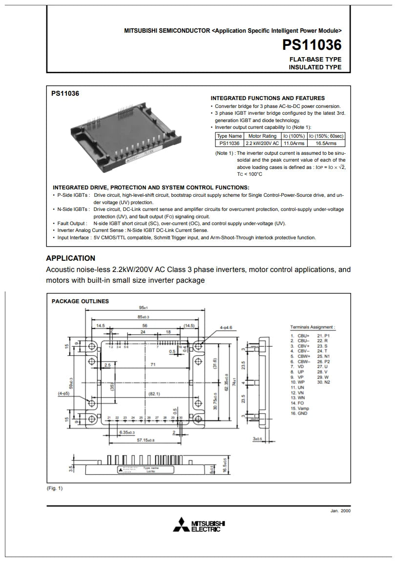 new 1PCS MITSUBISHI PS11036 power supply module Quality Assurance - MITSUBISHI [4]