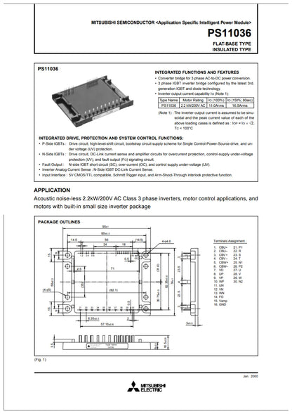 new 1PCS MITSUBISHI PS11036 power supply module Quality Assurance - MITSUBISHI [4]