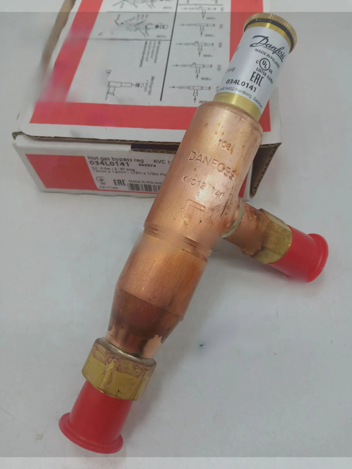 new 1PC DANFOSS hot gas bypass valve KVC12 034L0141 screw 12mm - DANFOSS [1]