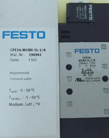 new 1PC Festo CPE14-M1BH-5L-1/8 196941 Solenoid Valve ping - FESTO [1]