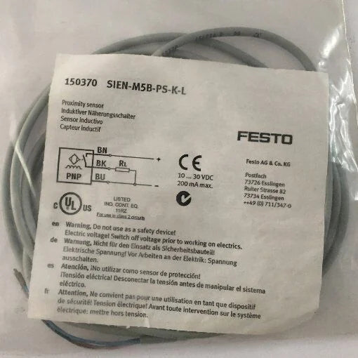 new 1PC Festo SIEN-M5B-PS-K-L 150370 Proximity Switch SIENM5BPSKL - FESTO [1]