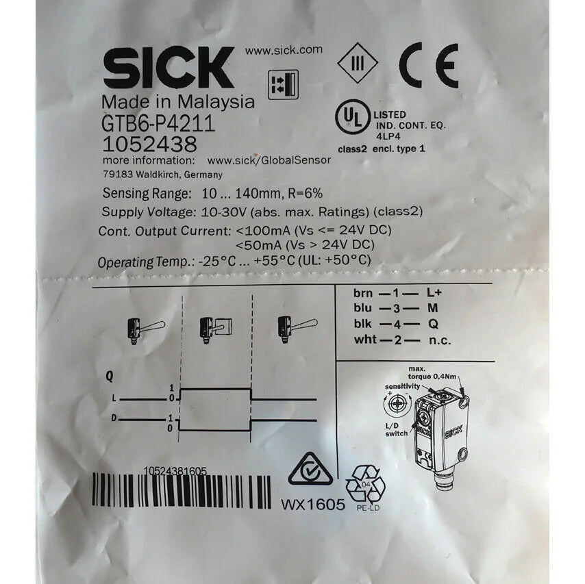 new 1PC SICK photoelectric sensors GTB6-P4211 1052438 Fast - SICK [5]