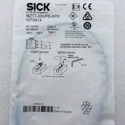 new 1PC Sick MZT7-03VPS-KPO Magnetic Switch Sensor MZT703VPSKPO - SICK [1]