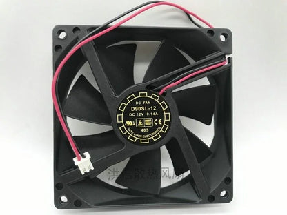 new 1PC chassis cooling fan 2pin 9025 D90SL-12 DC12V 0.14A 90mm - KOEED [2]